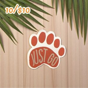 Just Go Paw Print Sticker – Cute Adventure Vinyl Decal | Small Cozy Sticker